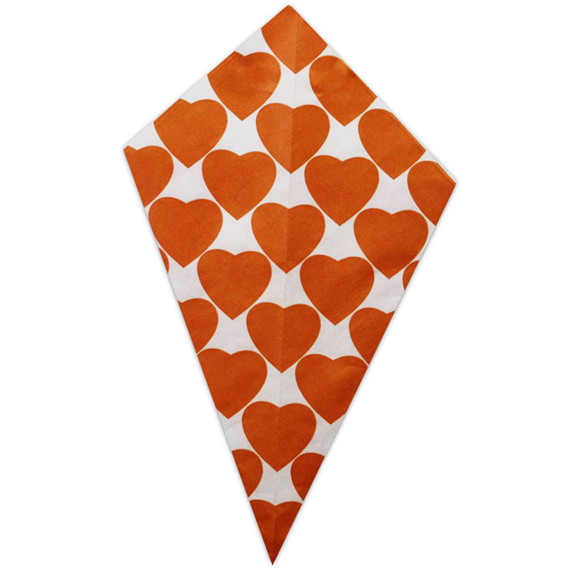 Orange Hearts - Paper Cone