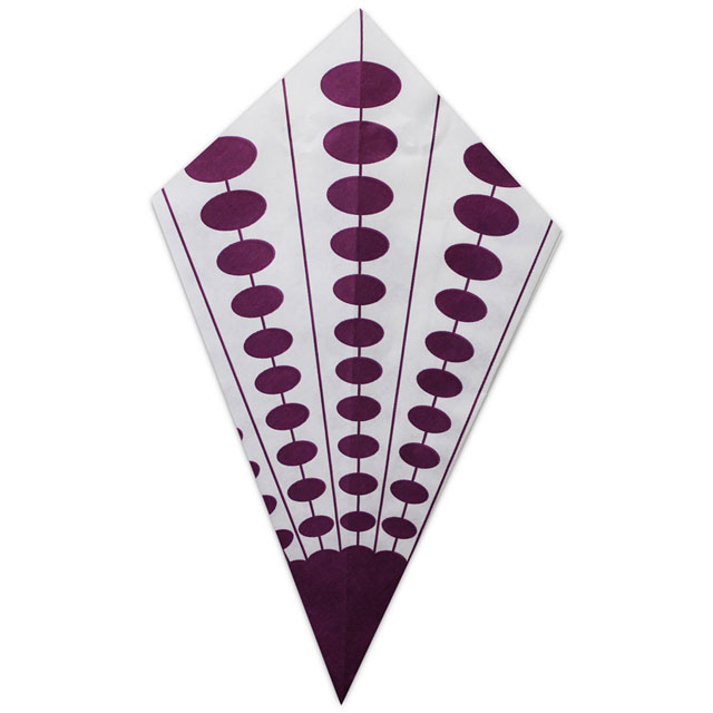Purple Stripes & Dots - Paper Cone