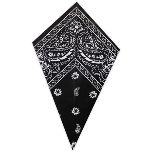 Black Paisley Bandana - Paper Cone