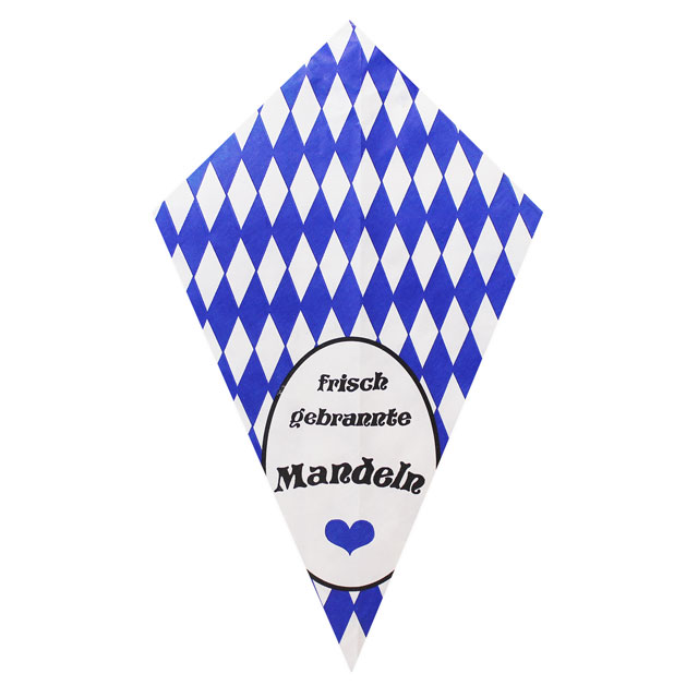 Diamond Pattern With "Frisch Gebrannte Mandeln" - Paper Cone