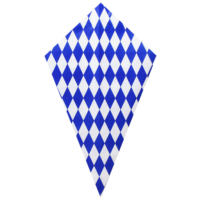 Blue Diamond Pattern - Paper Cone