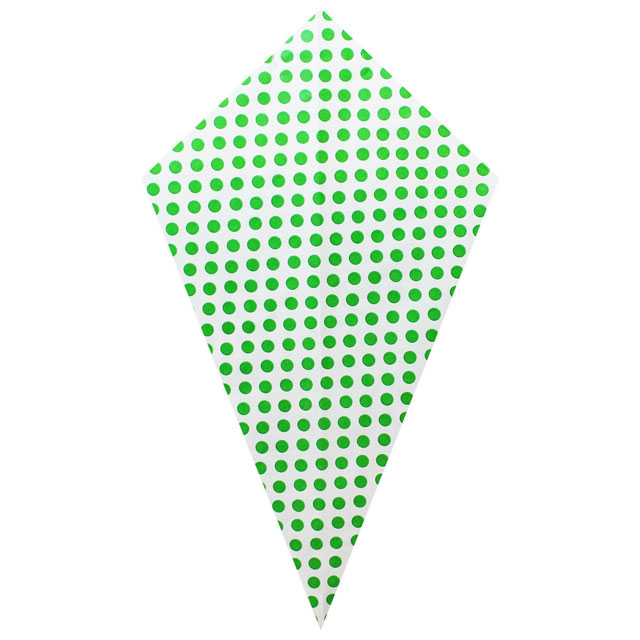 Green Polka Dots - Paper Cone