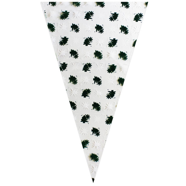Christmas Trees & White Pattern - Plastic Cone