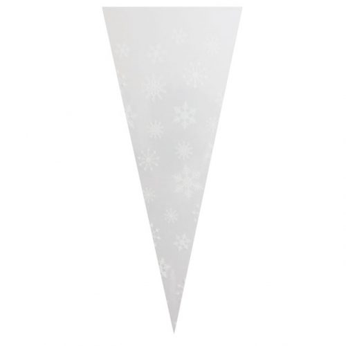 Whtie Snowflakes Poly Cone